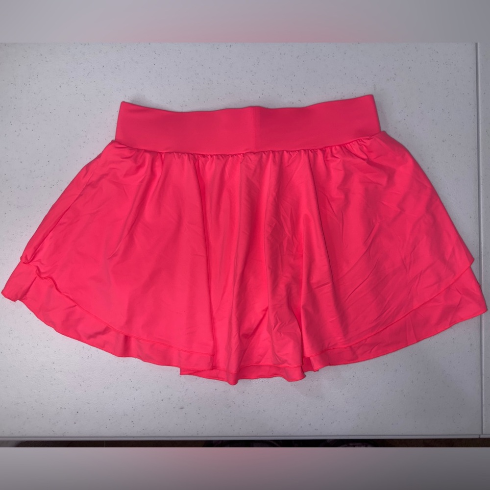 Neon Pink Active Skort with Elastic Waist